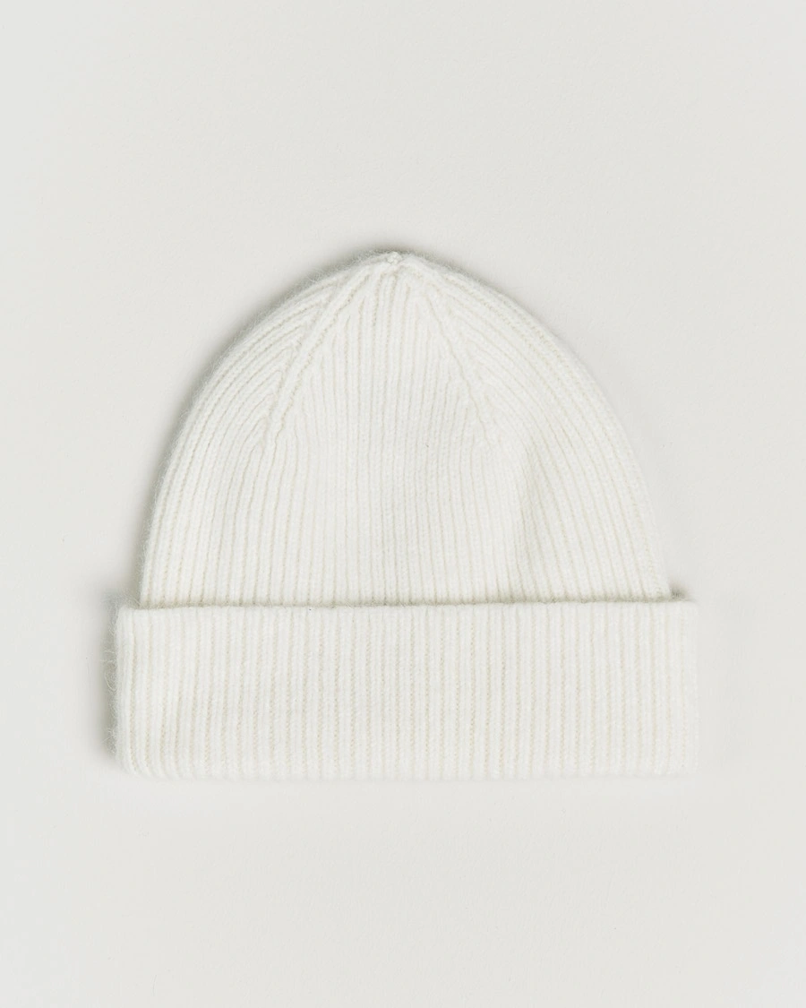 Le Bonnet Lambswool/Caregora Beanie Snow – Blanco