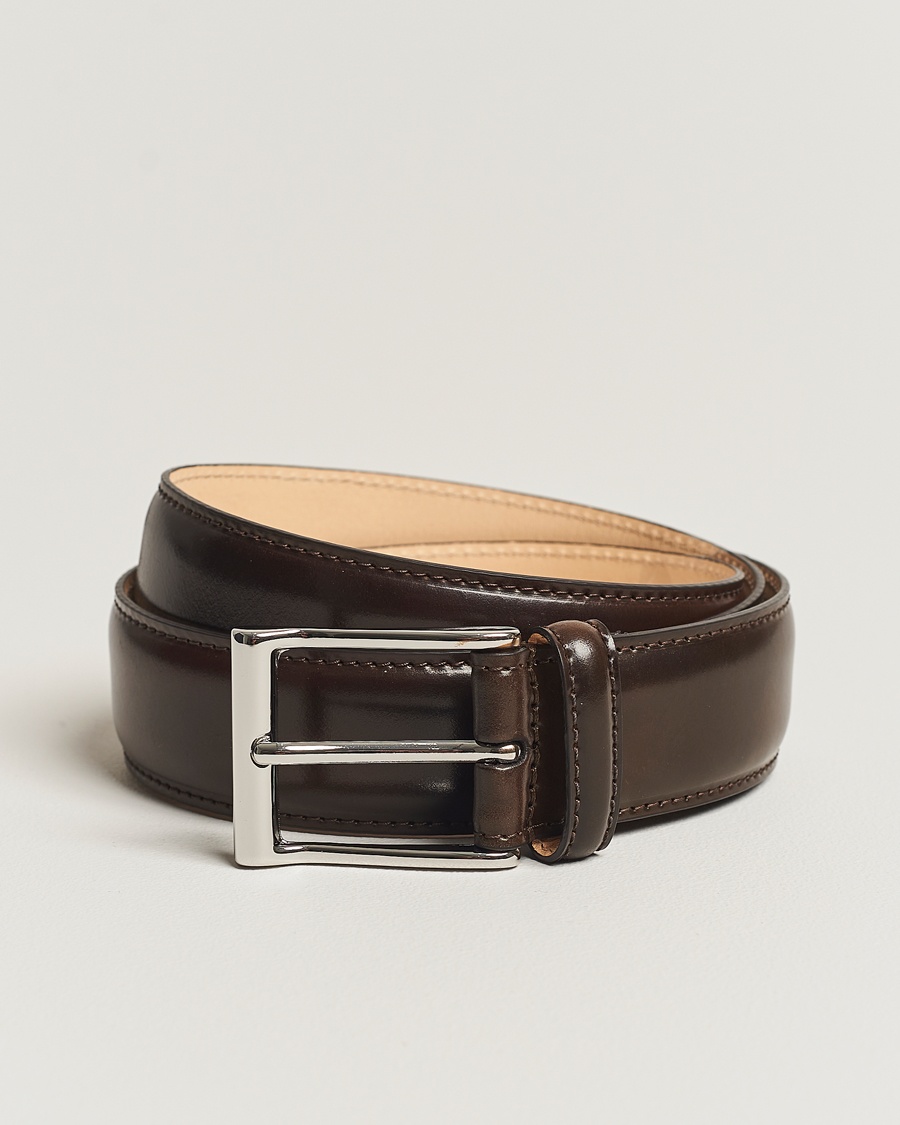 Crockett & Jones Belt 3.2 cm Dark Brown Cordovan – Marrón