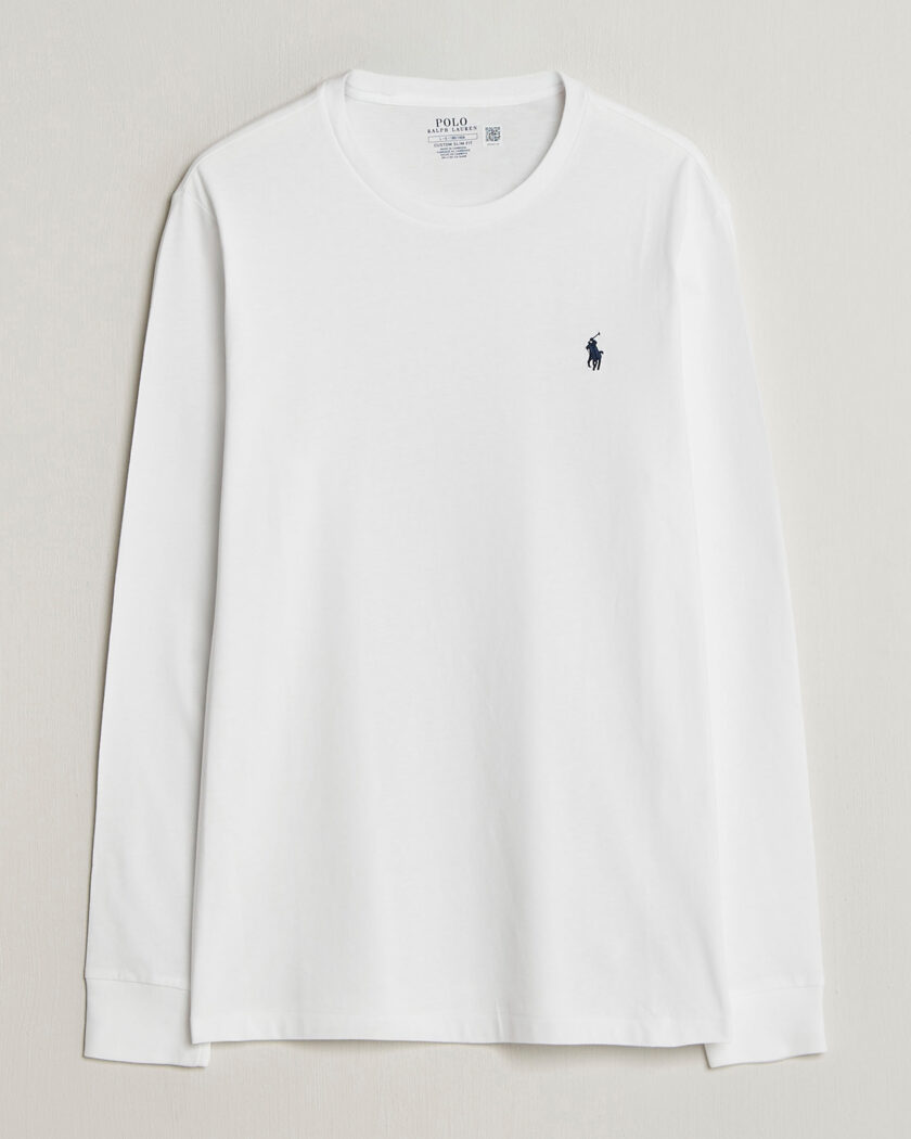 Polo Ralph Lauren Custom Slim Fit Long Sleeve Tee White – Blanco