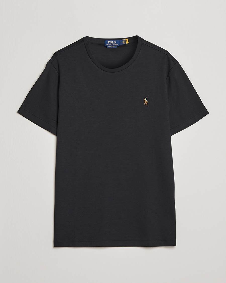 Polo Ralph Lauren Luxury Pima Cotton Crew Neck T-Shirt Black – Negro