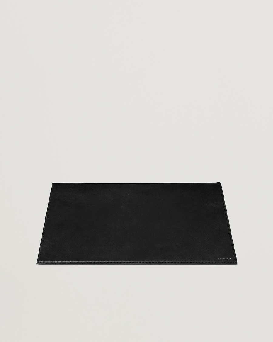 Ralph Lauren Home Brennan Small Leather Desk Blotter Black – Negro