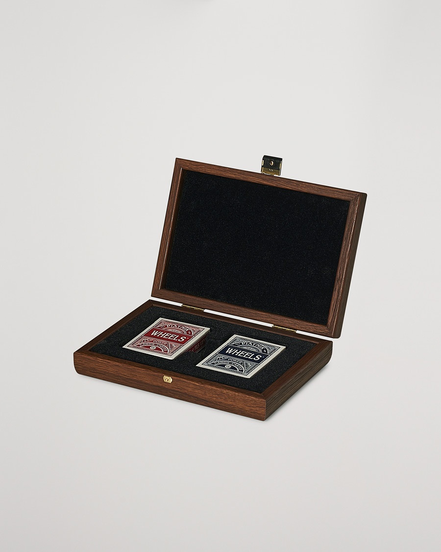 Manopoulos Wooden Card Case Dark Brown – Marrón
