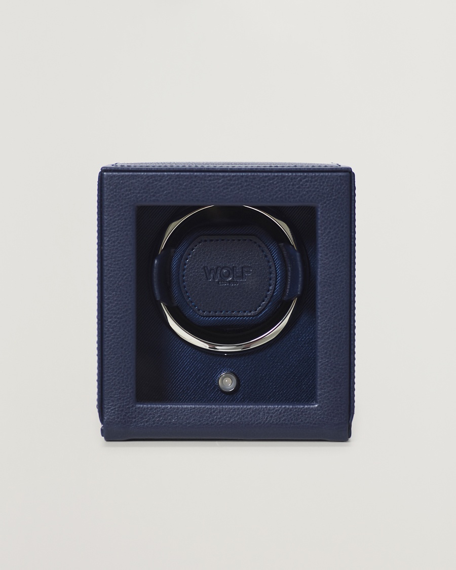 WOLF WOLFCub Single Watch Winder With CoverNavy – Azul