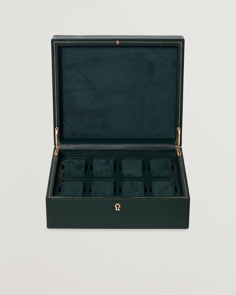 WOLF British Racing Green 8 Piece Watch Box – Verde