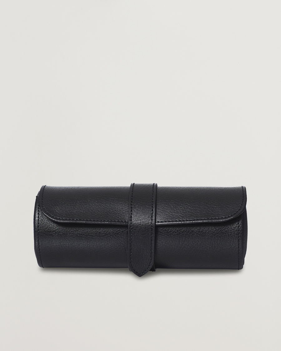 WOLF Blake Triple Watch Roll Black/Purple – Negro