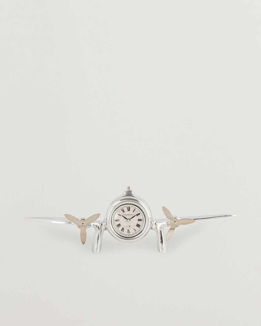 Authentic Models Art Deco Flight Clock Silver – Plata
