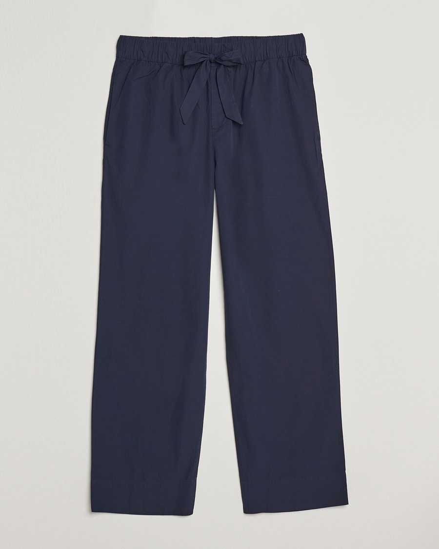 Tekla Poplin Pyjama Pants True Navy – Azul