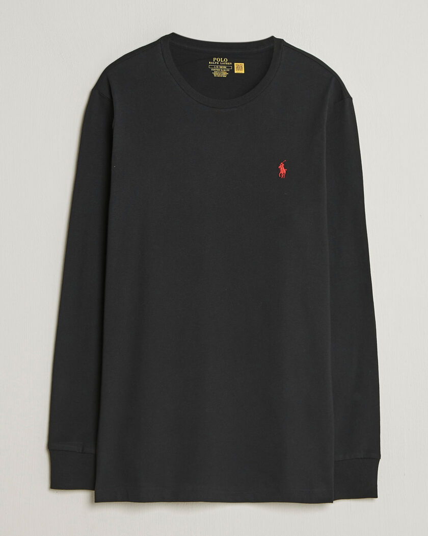 Polo Ralph Lauren Long Sleeve Crew Neck Tee Polo Black – Negro