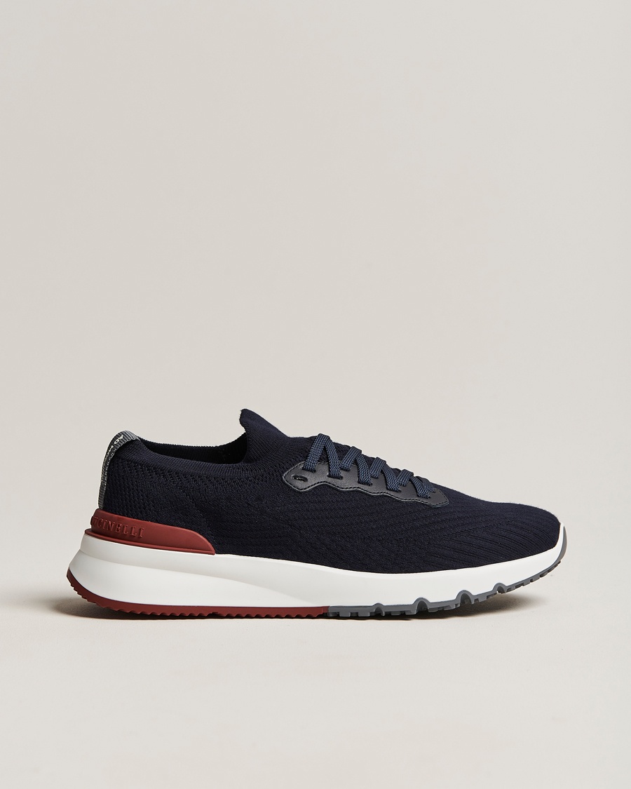 Brunello Cucinelli Mesh Running Sneakers Navy – Azul