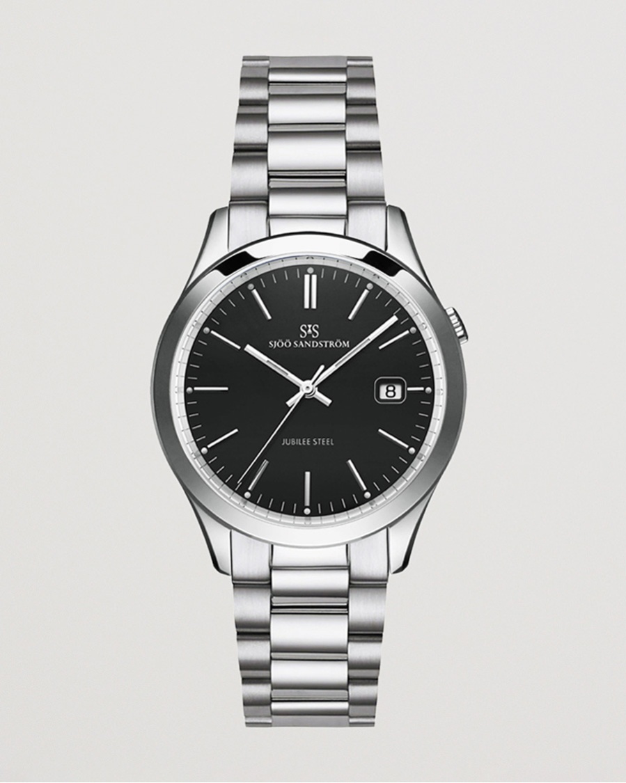 Sjöö Sandström Jubilee Steel Quartz 40mm Black/Steel – Negro
