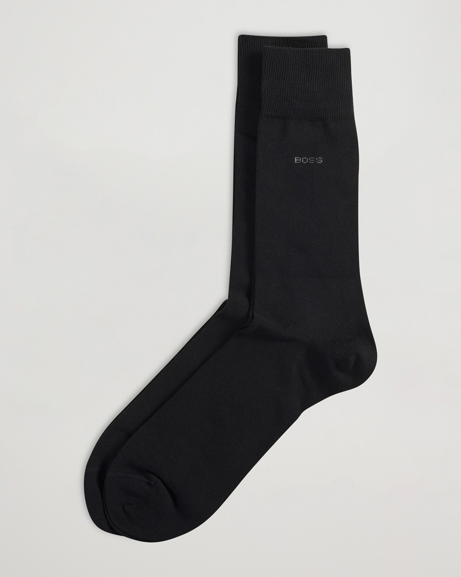 BOSS BLACK 2-Pack RS Uni Socks Black – Negro