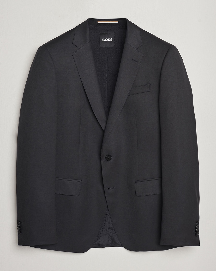BOSS BLACK Huge Slim Fit Wool Blazer Black – Negro