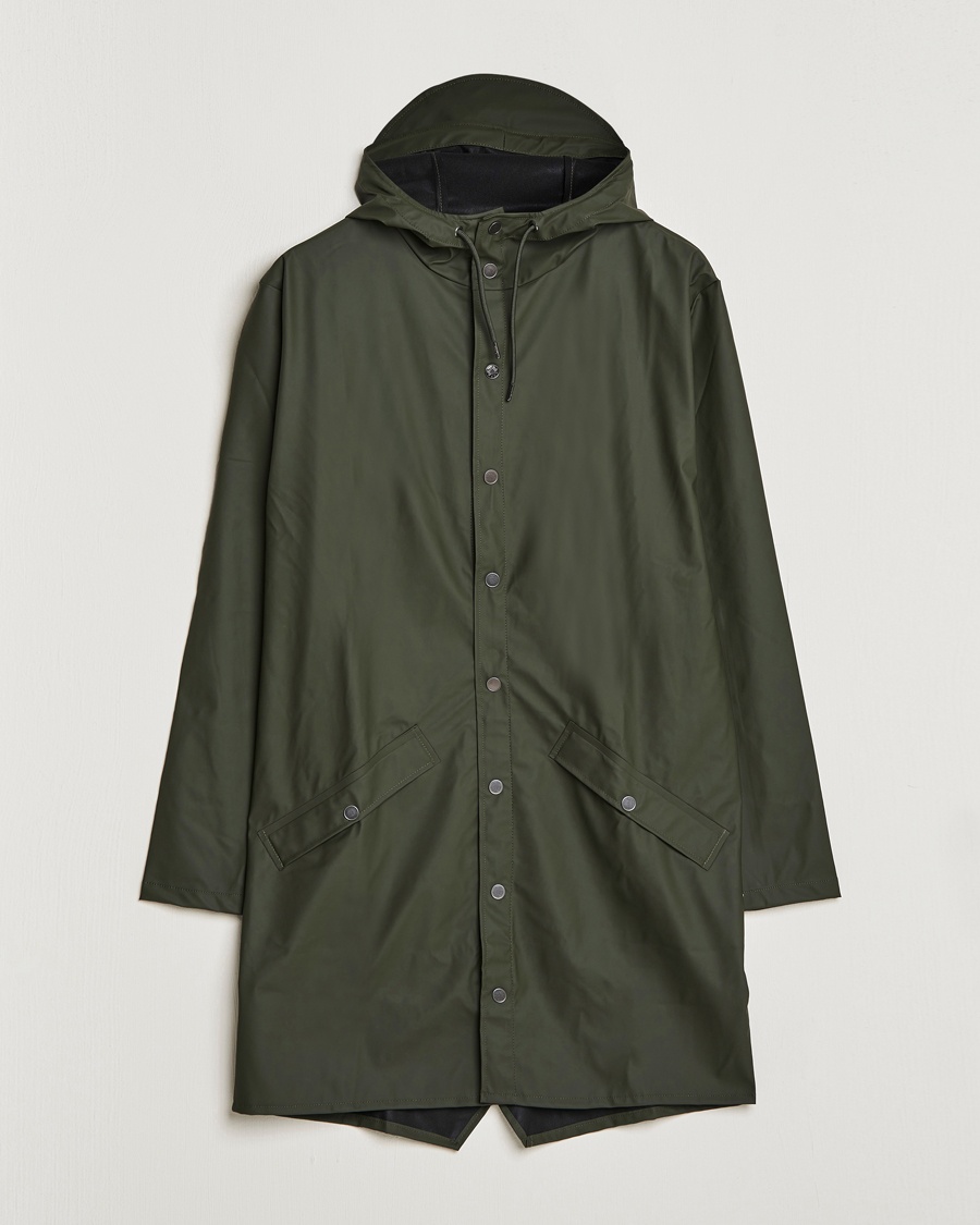 RAINS Long Jacket Green – Verde