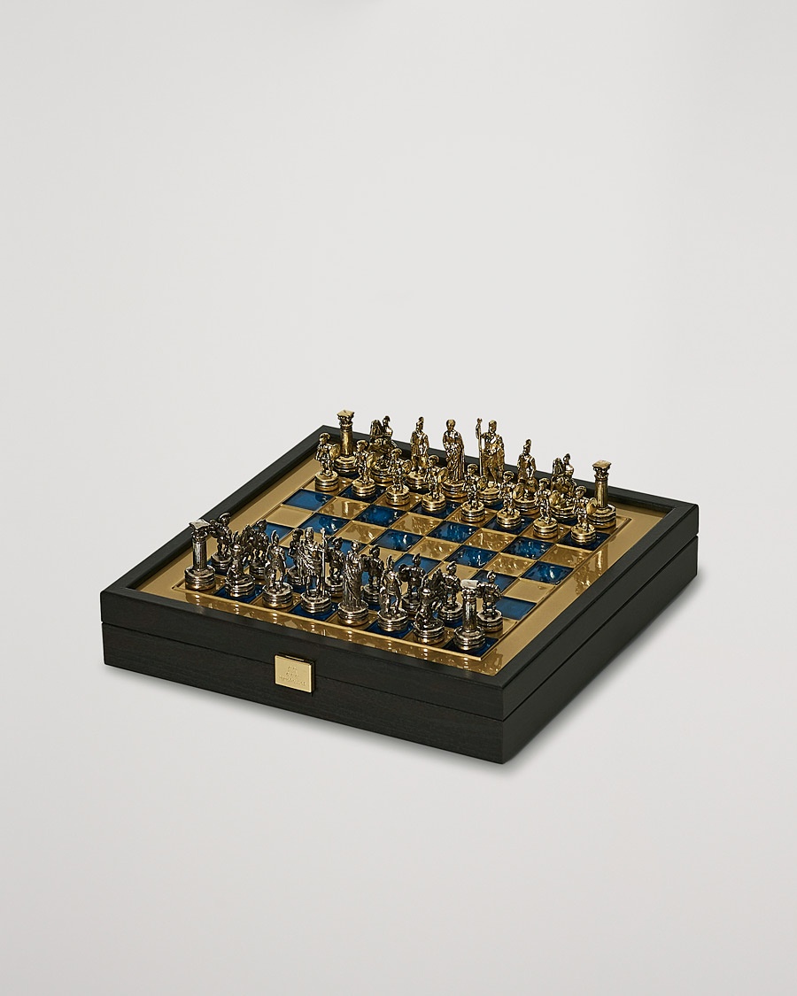 Manopoulos Greek Roman Period Chess Set Blue – Azul