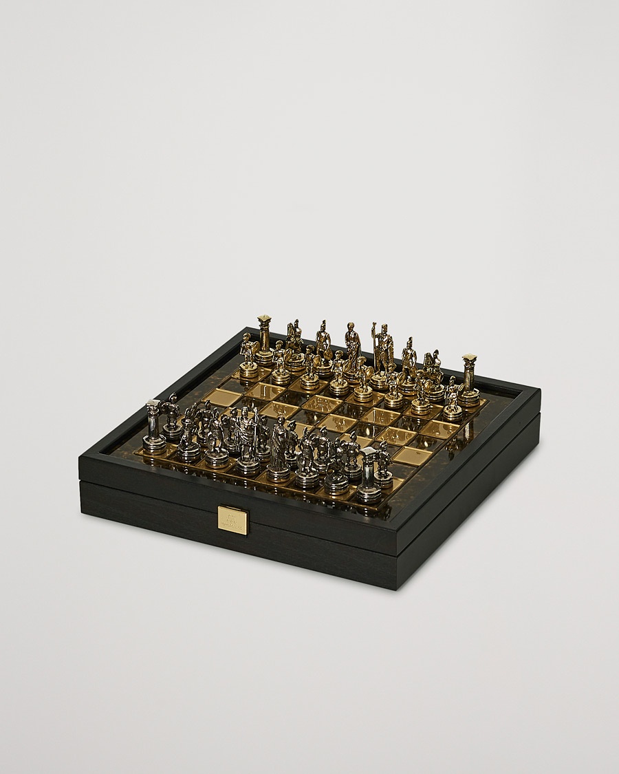 Manopoulos Greek Roman Period Chess Set Brown – Marrón