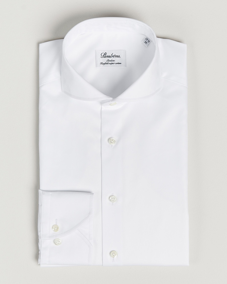 Stenströms Slimline Extreme Cut Away Shirt White – Blanco