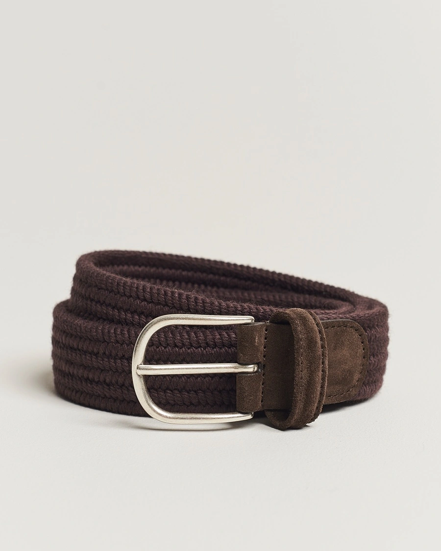 Anderson's Braided Wool Belt Brown – Marrón