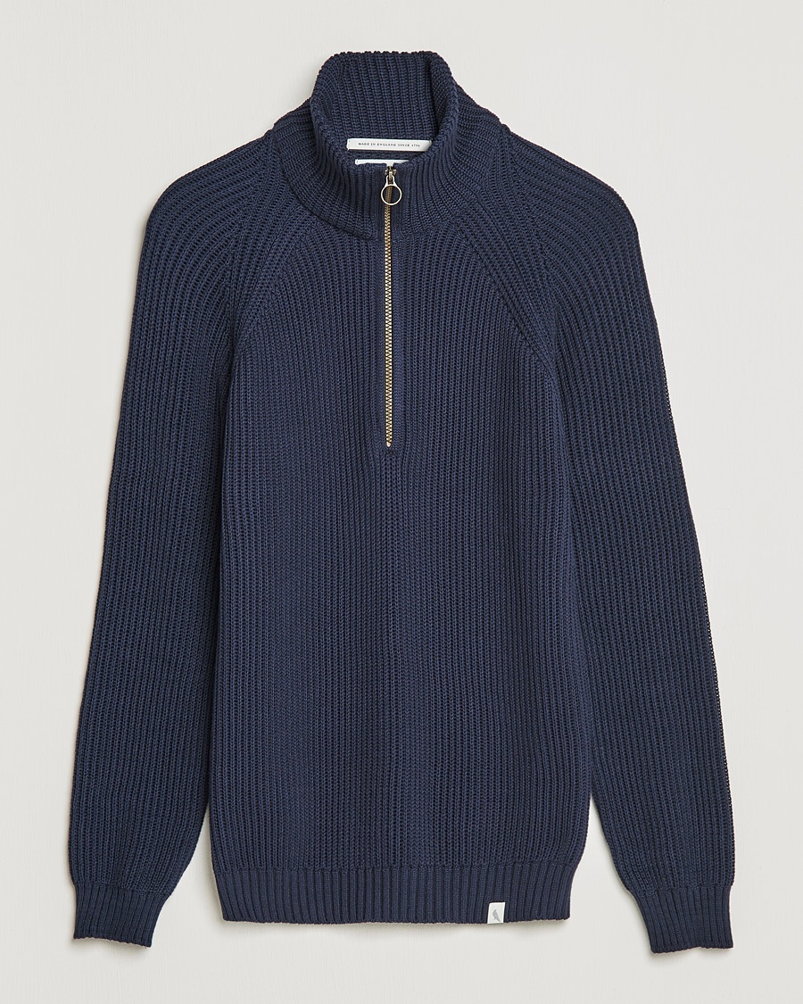 Peregrine Felix Quarter Zip Jumper Navy – Azul