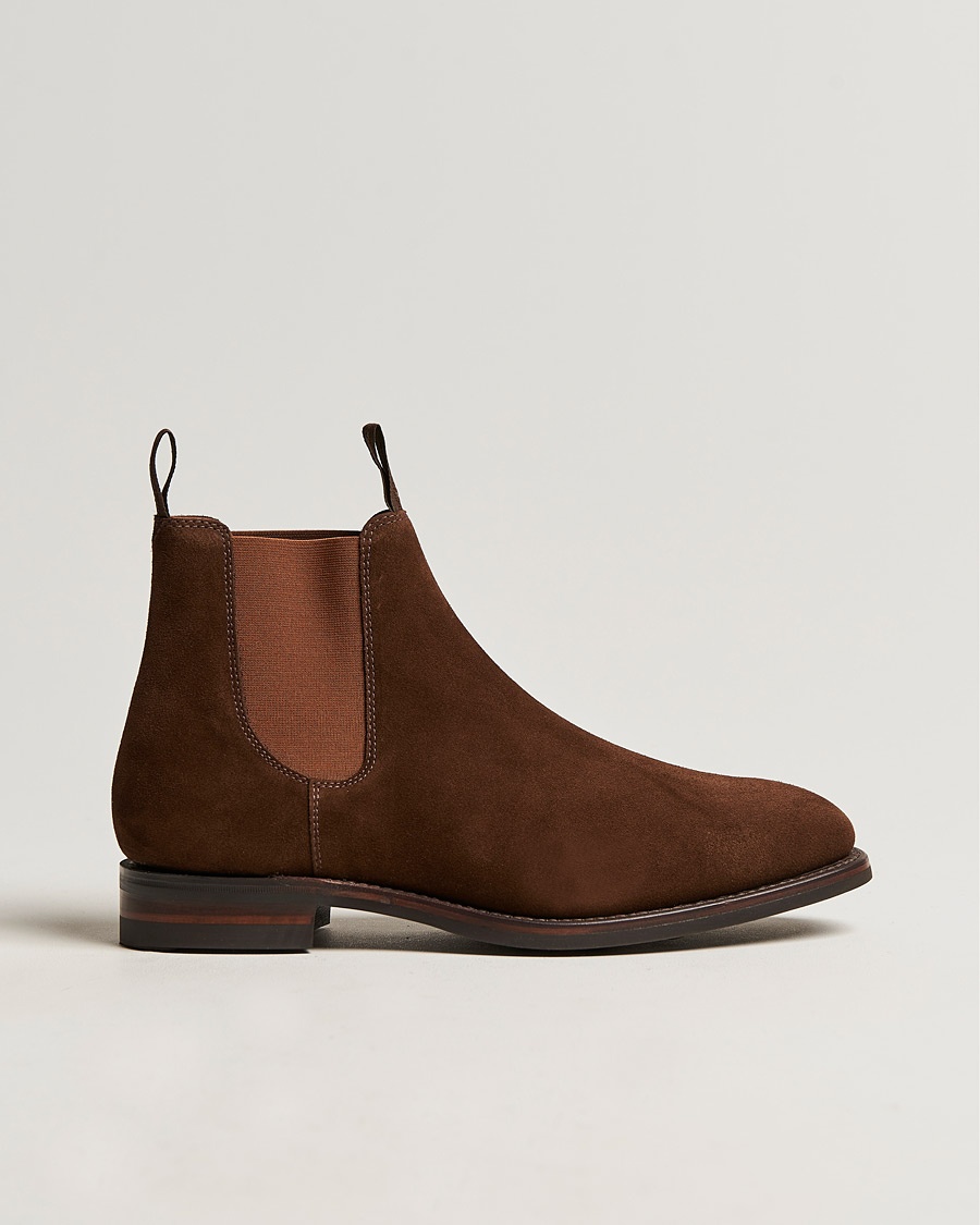 Loake 1880 Chatsworth Chelsea Boot Tobacco Suede – Marrón
