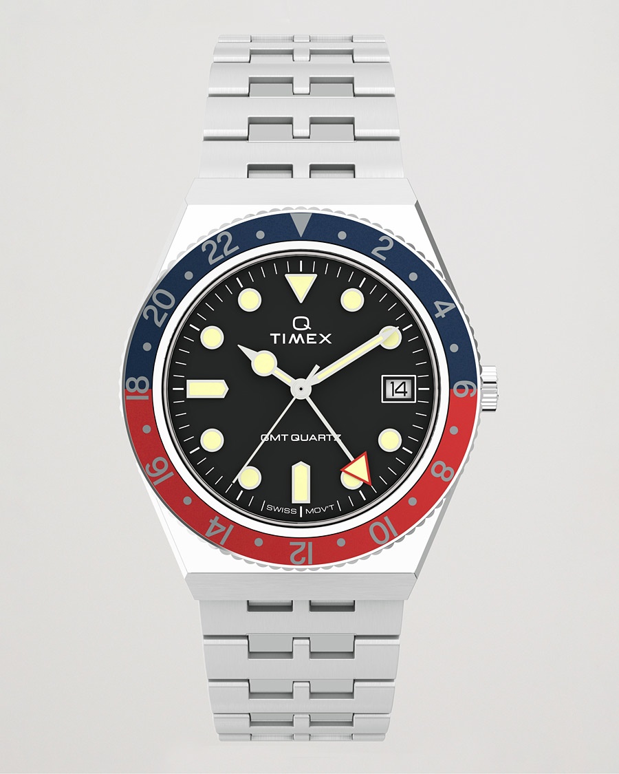 Timex Q Diver GMT 38mm Navy/Red – Azul