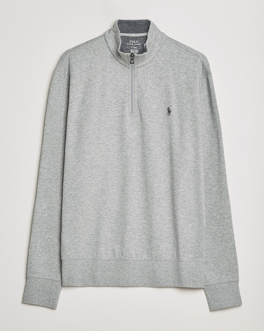 Polo Ralph Lauren Double Knit Half-Zip Sweater Andover Heather – Gris