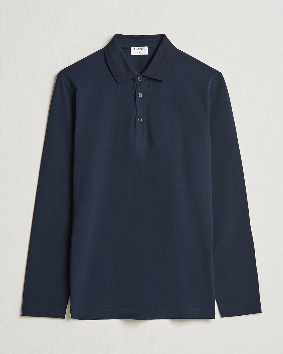 Filippa K Luke Lycra Poloshirt Navy – Azul