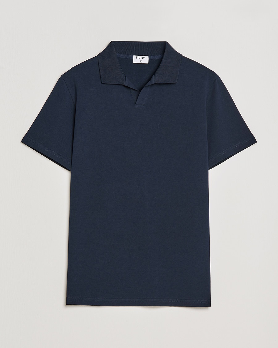 Filippa K Soft Lycra Polo Tee Navy – Azul