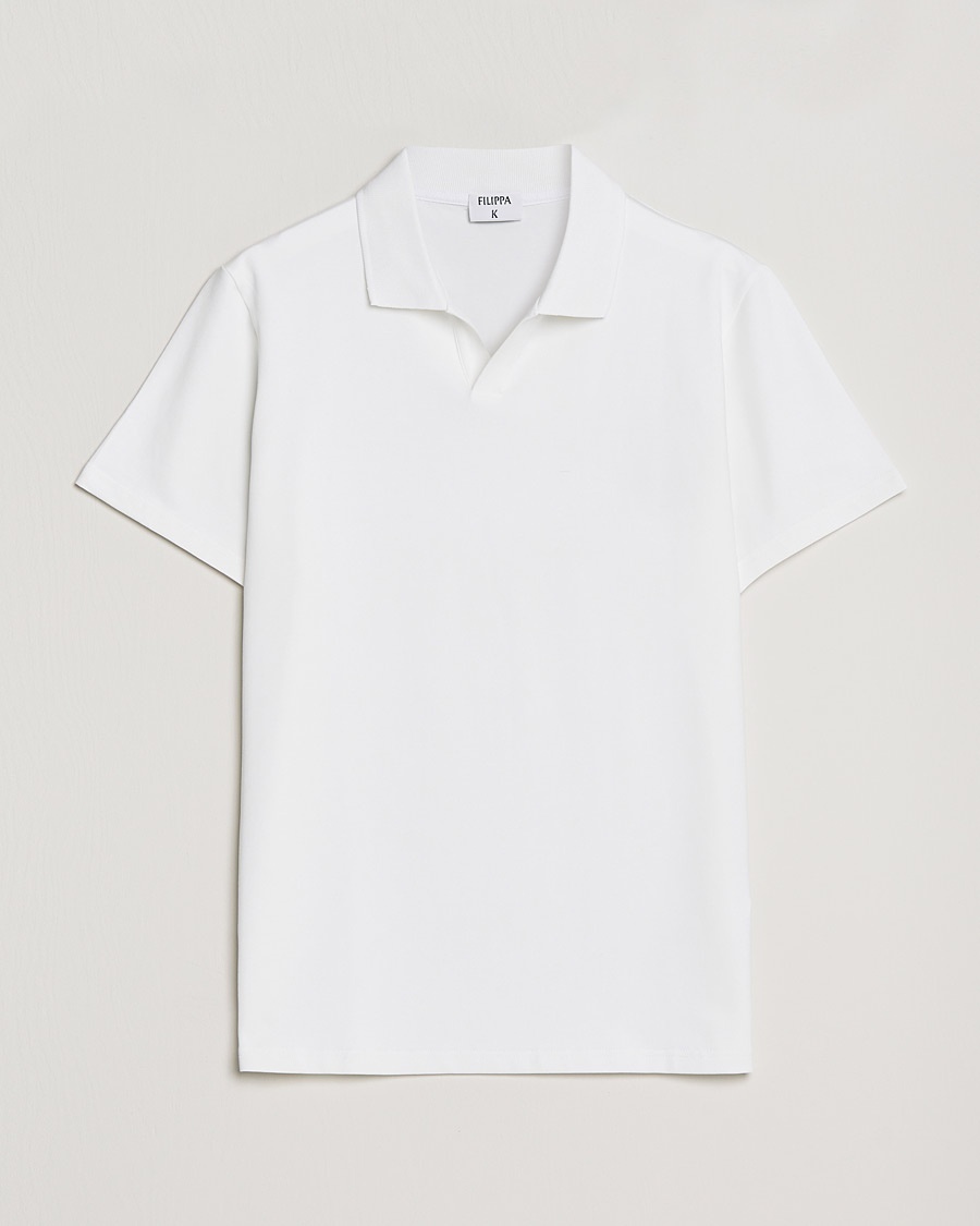 Filippa K Soft Lycra Polo Tee White – Blanco