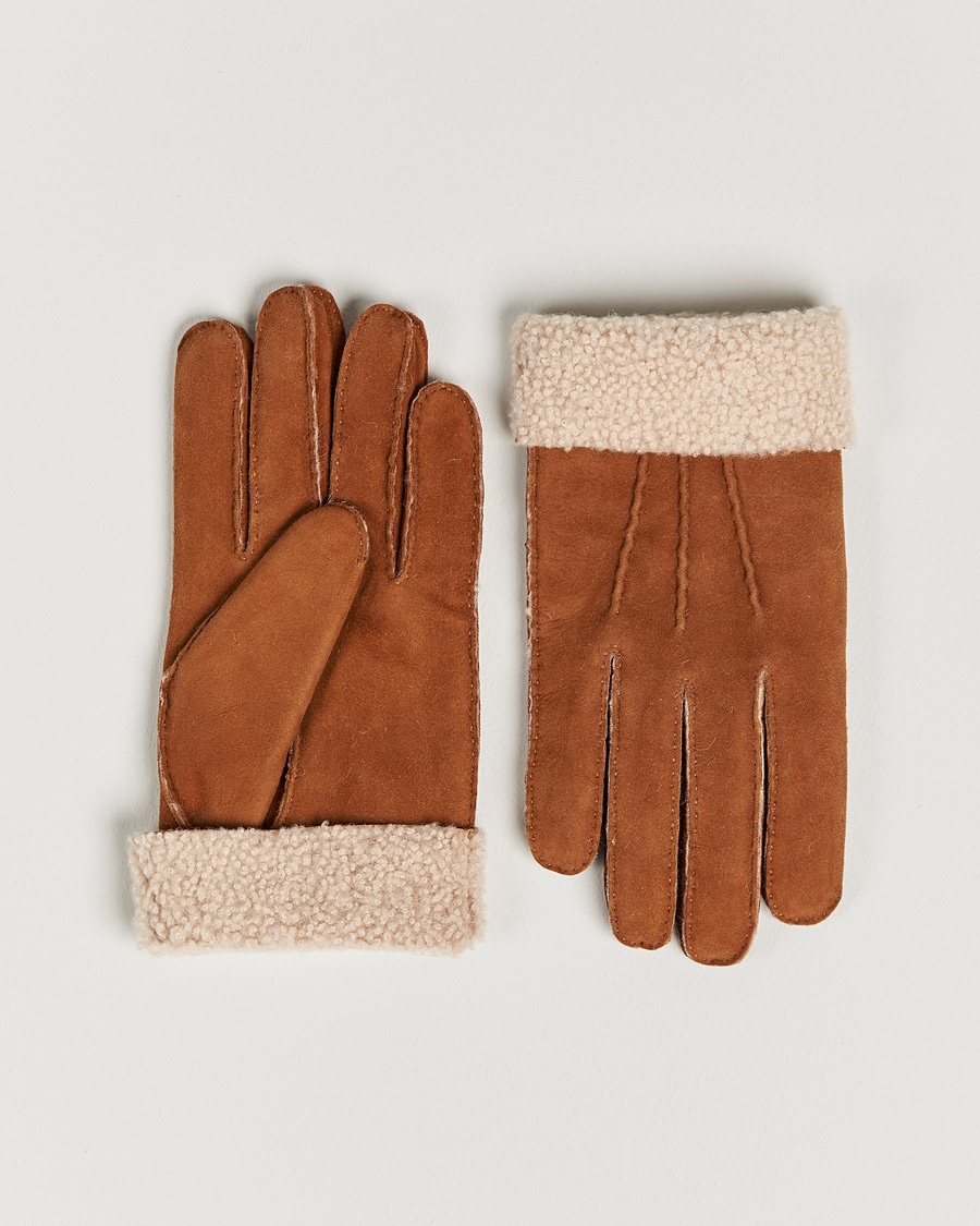 Hestra Bernard Lambskin Suede Glove Cognac – Marrón