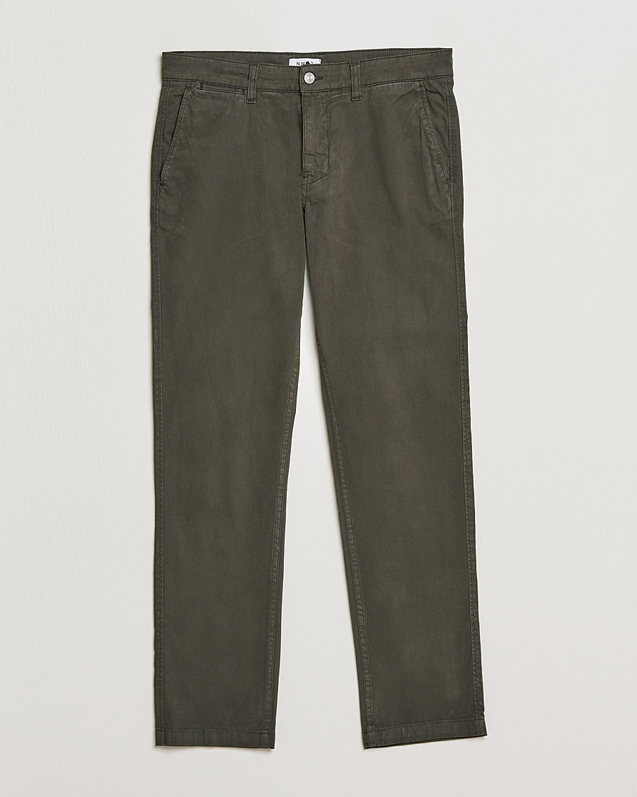 NN07 Marco Slim Fit Stretch Chinos Dark Green – Verde