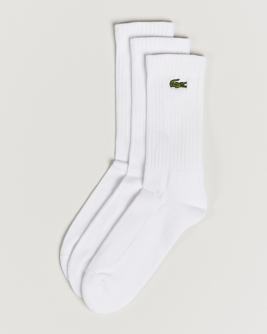 Lacoste Sport 3-Pack Sport Socks White – Blanco