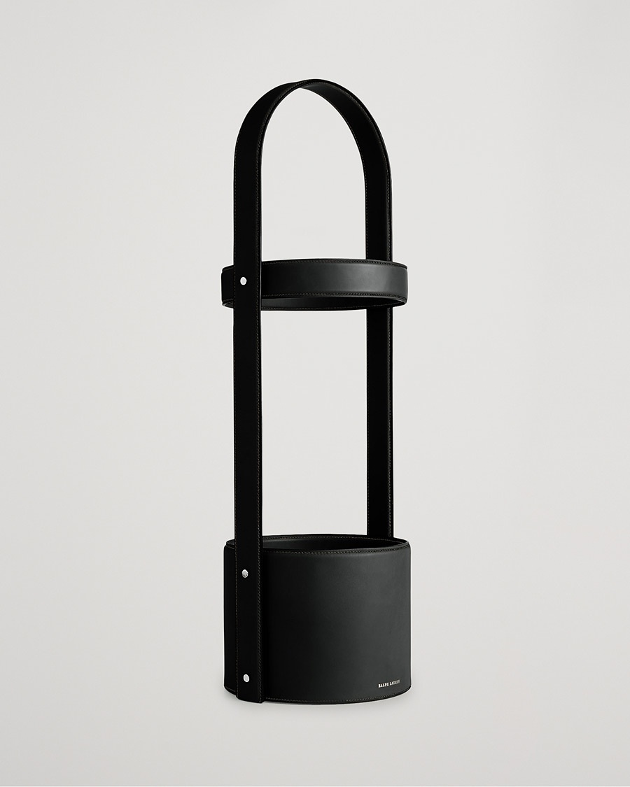 Ralph Lauren Home Brennan Leather Umbrella Stand Black – Negro