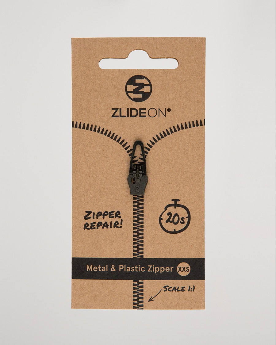 ZlideOn Normal Plastic & Metal Zipper Black XXS – Negro