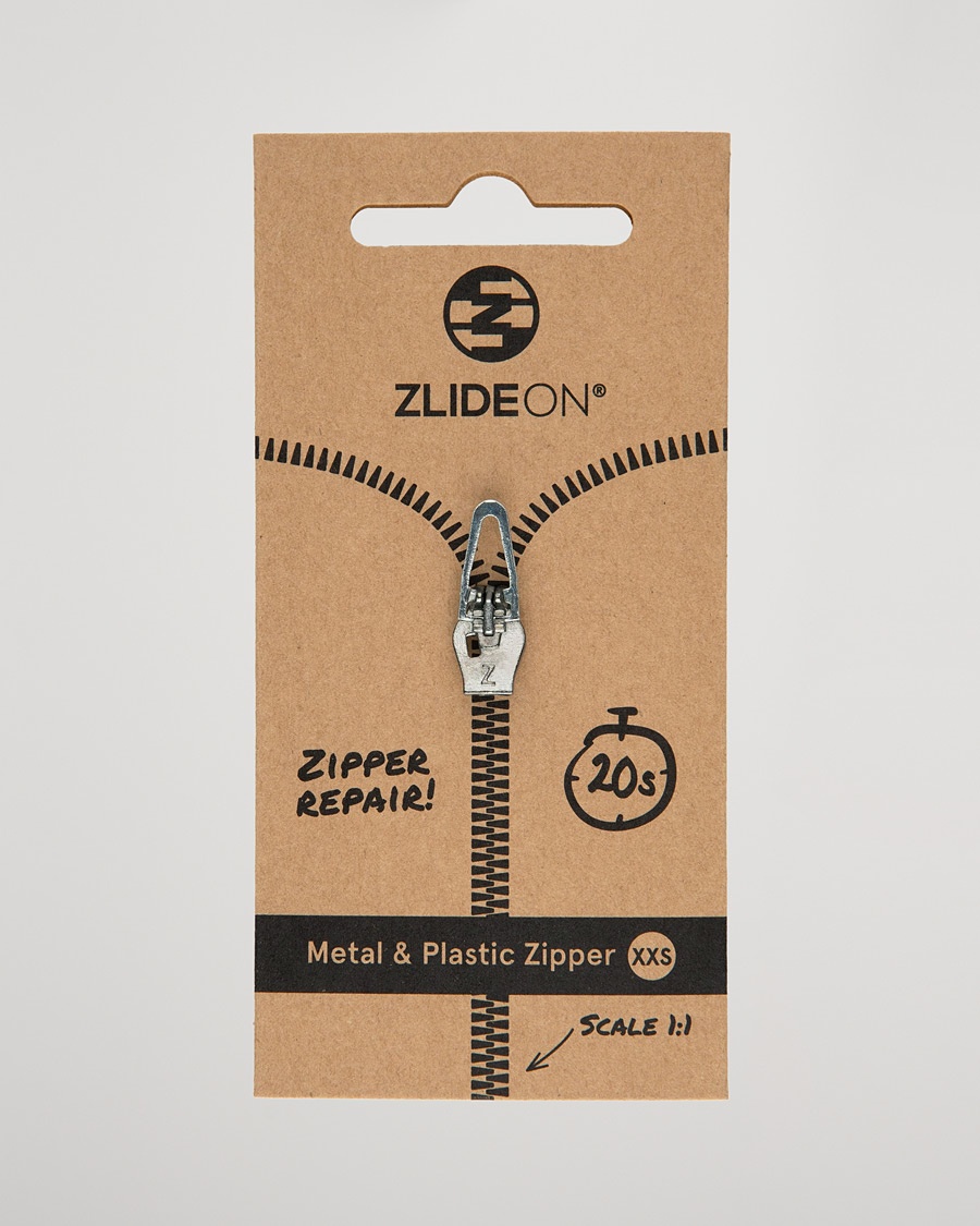 ZlideOn Normal Plastic & Metal Zipper Silver XXS – Plata