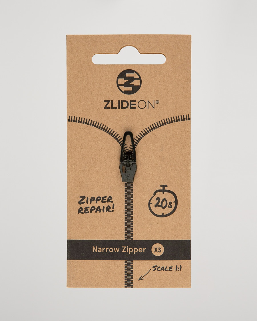 ZlideOn Narrow Zipper Black XS – Negro