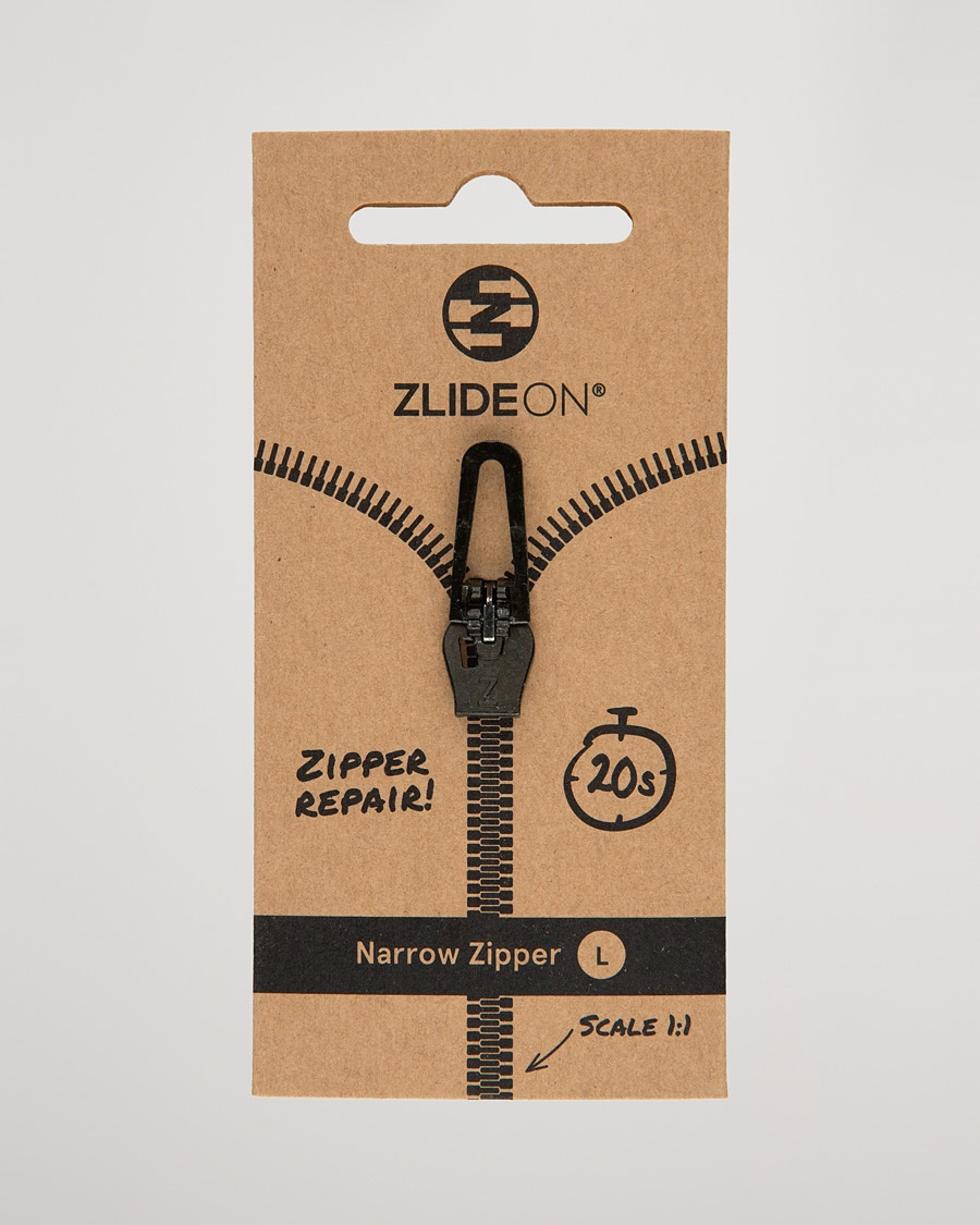 ZlideOn Narrow Zipper Black L – Negro