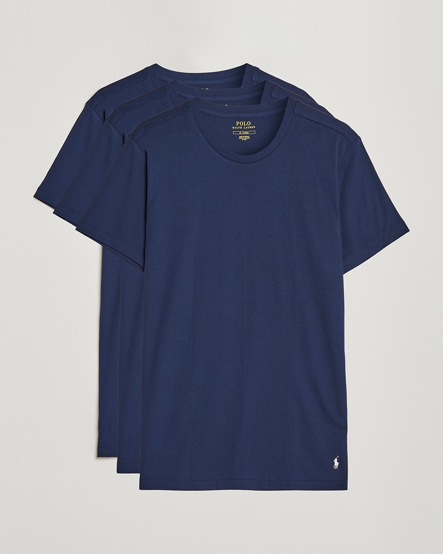 Polo Ralph Lauren 3-Pack Crew Neck T-Shirt Navy – Azul