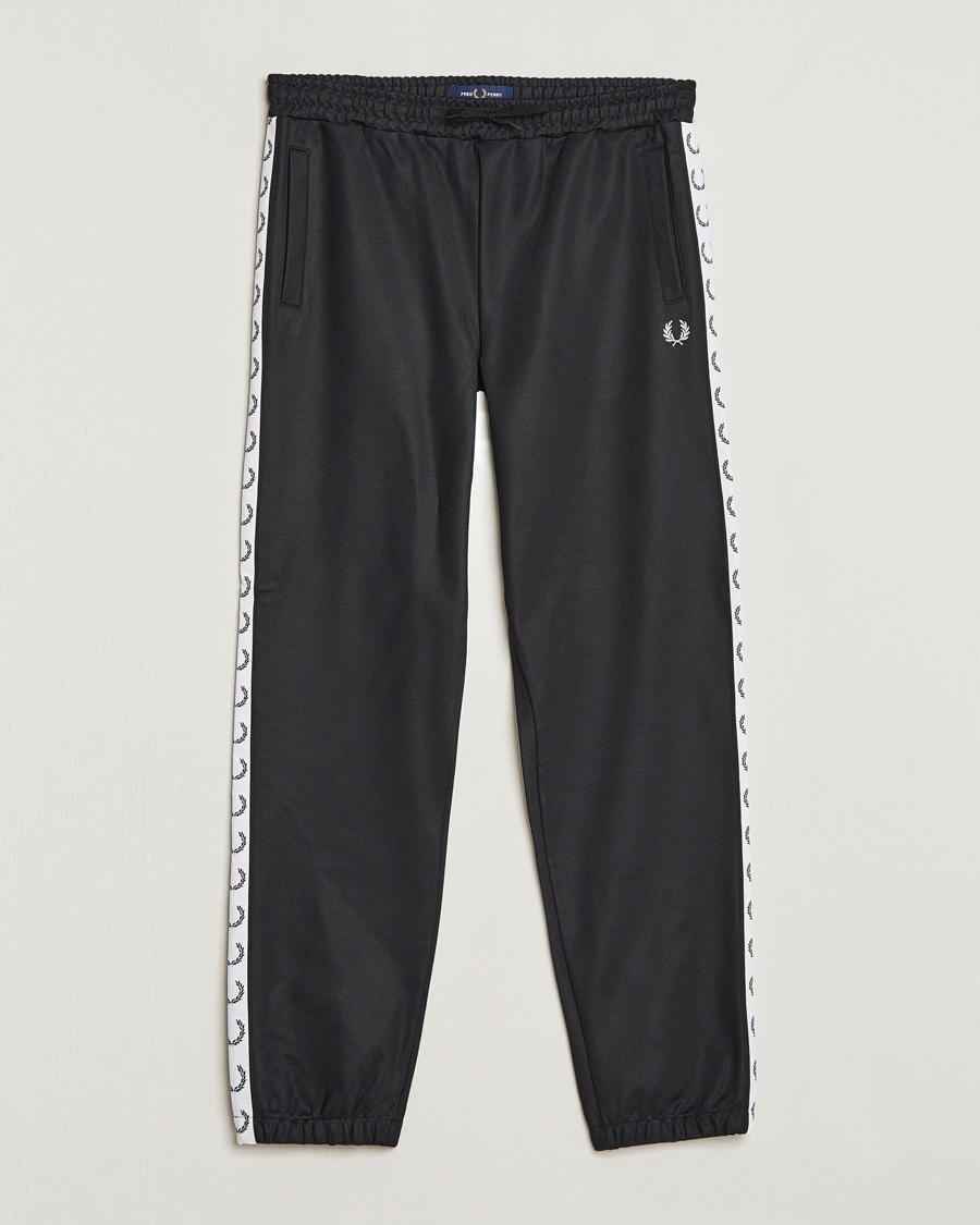 Fred Perry Taped Track Pants Black – Negro