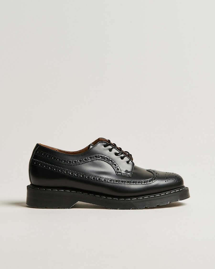 Solovair American Brogue Shoe Black Shine – Negro