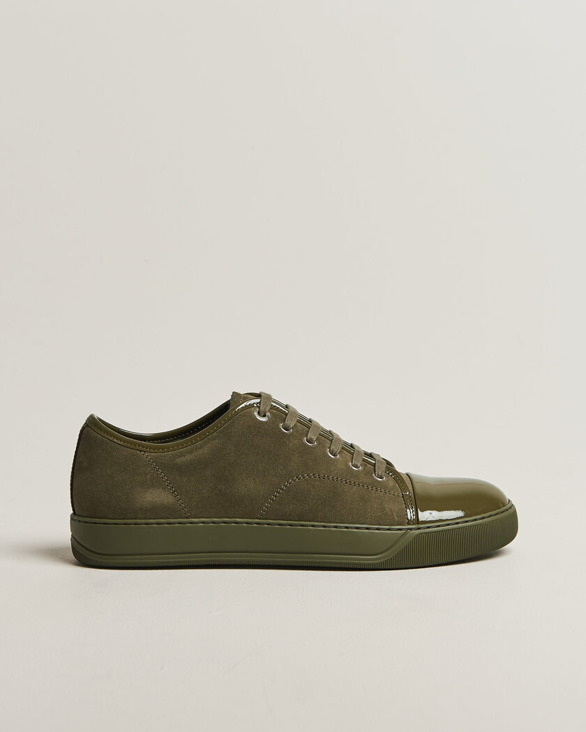 Lanvin Patent Cap Toe Sneaker Khaki – Verde