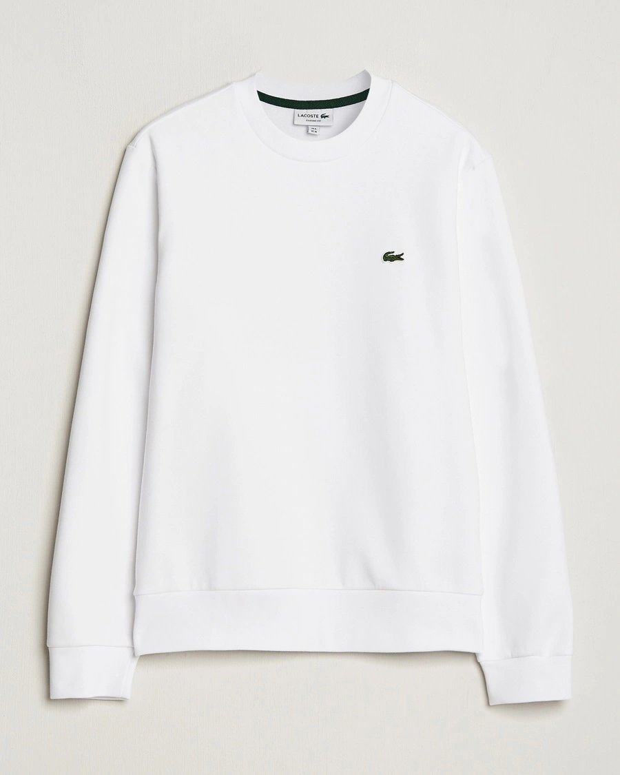 Lacoste Crew Neck Sweatshirt White – Blanco