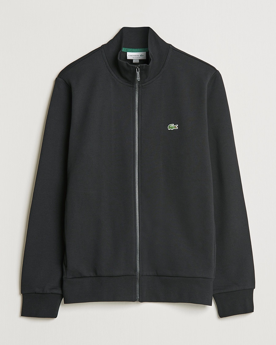 Lacoste Full Zip Sweater Black – Negro