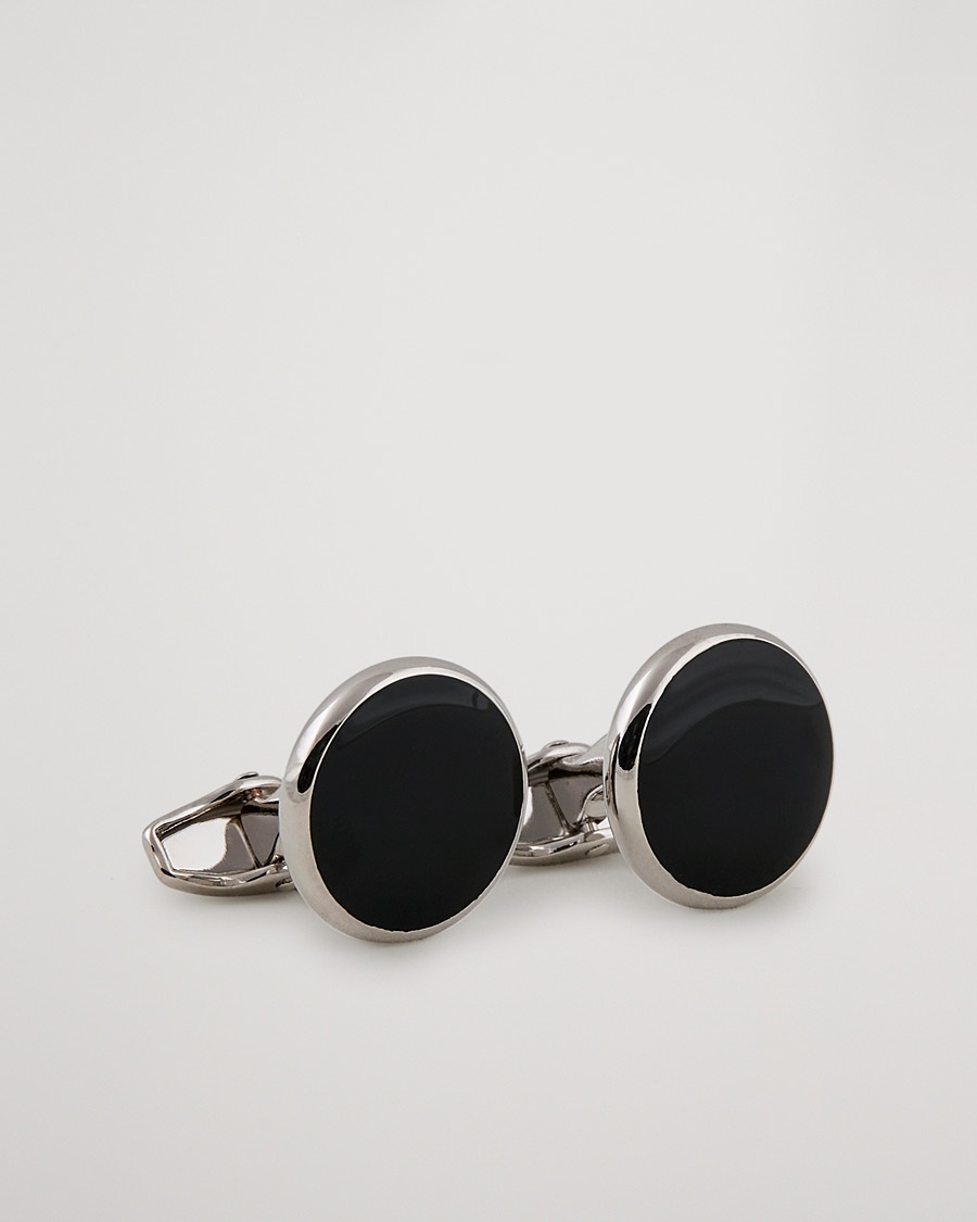 Amanda Christensen Cufflink & Shirt Studs Set Black/Silver – Negro