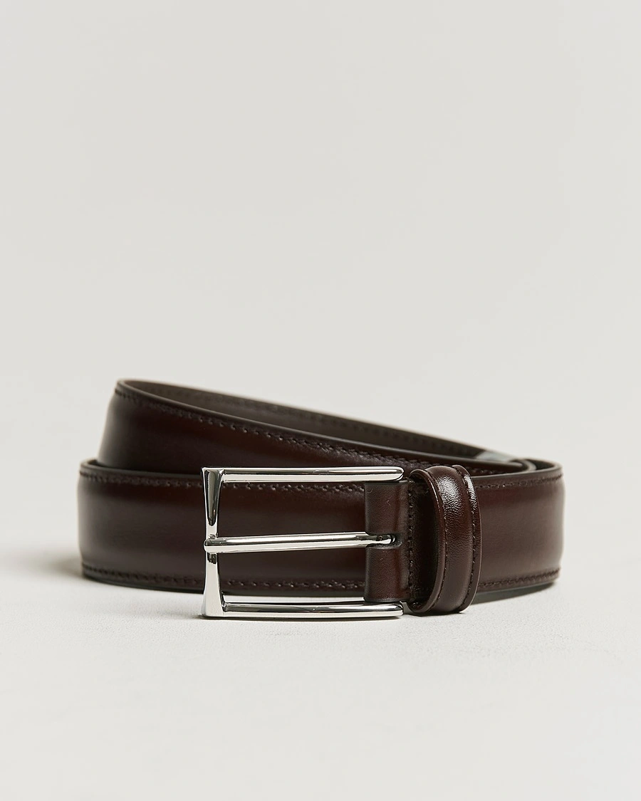 Anderson's Leather Suit Belt 3 cm Dark Brown – Marrón