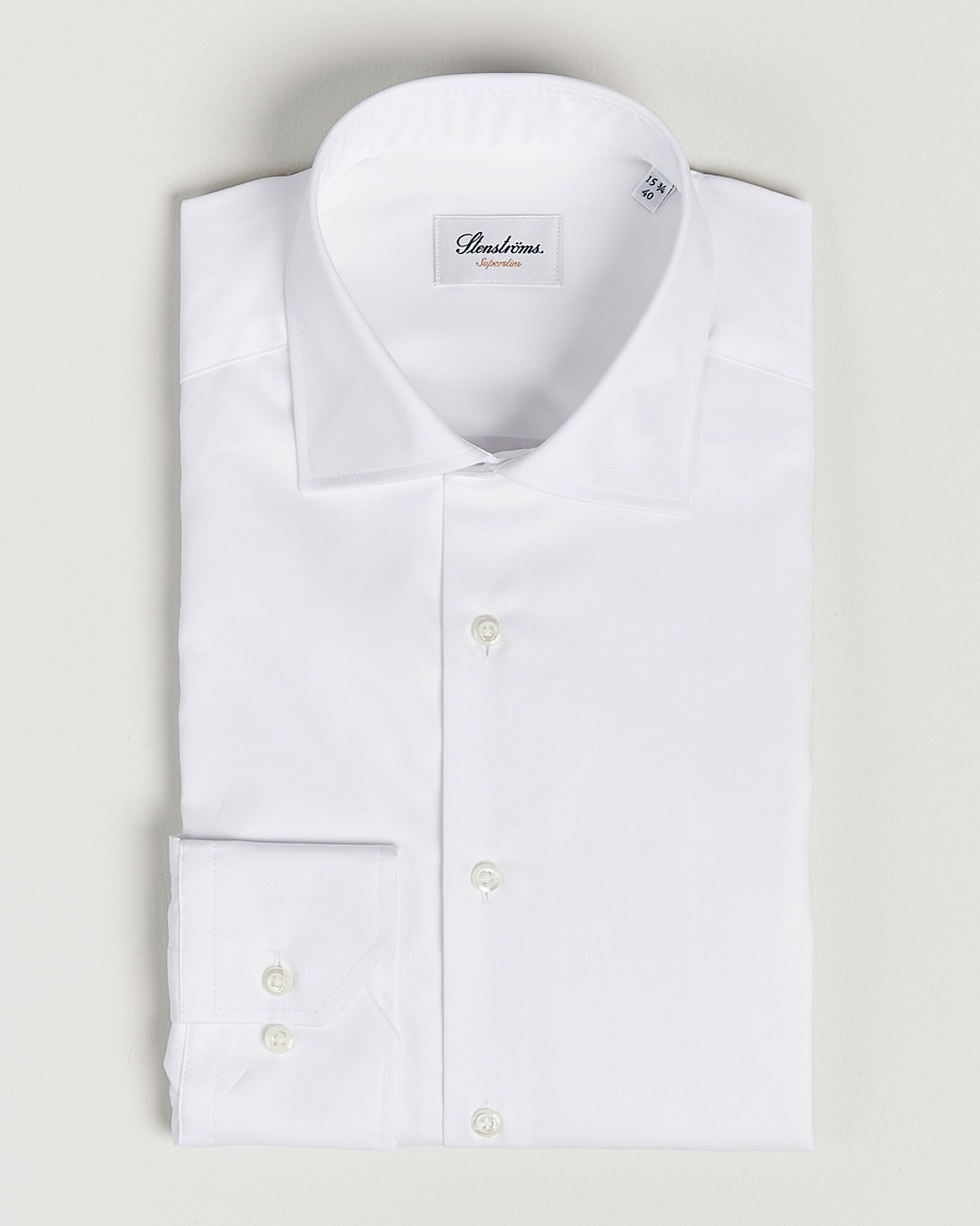 Stenströms Superslim Plain Shirt White – Blanco