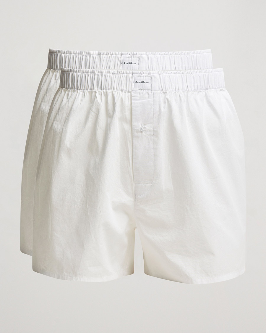 Bread & Boxers 2-Pack Boxer Shorts White – Blanco