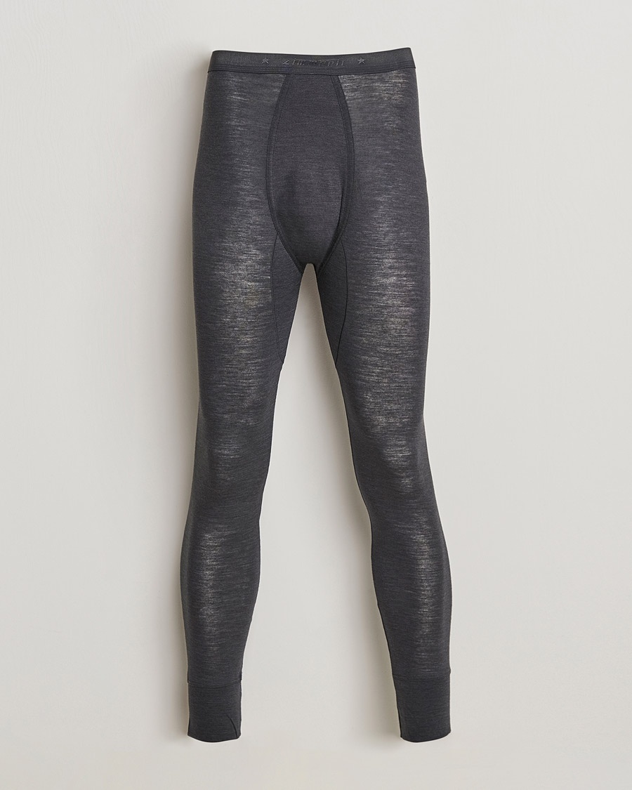 Zimmerli of Switzerland Wool/Silk Long Johns Charcoal – Gris