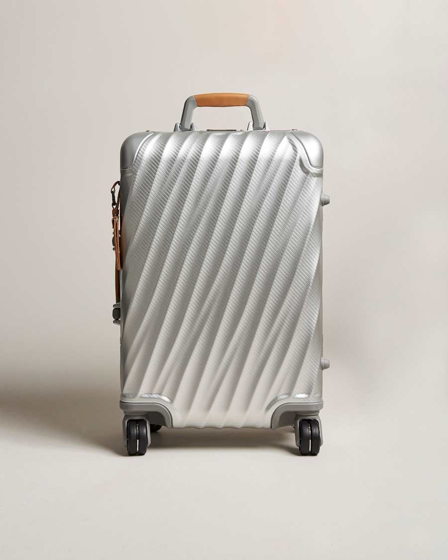 TUMI International Carry-on Aluminum Trolley Texture Silver – Plata