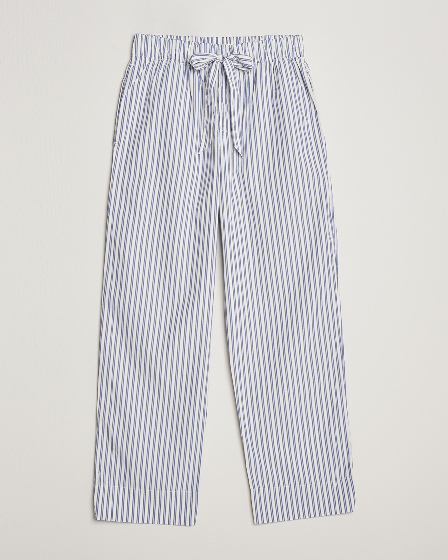 Tekla Poplin Pyjama Pants Skagen Stripes – Azul
