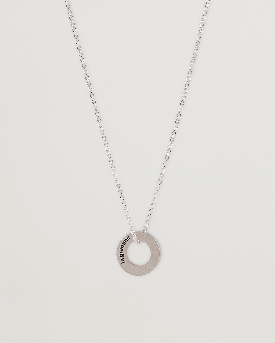 LE GRAMME Circle Necklace Le 1.1 Sterling Silver – Plata